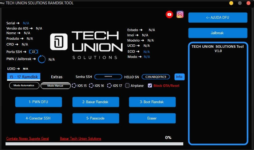 Ramdisk Tech Union Solution Créditos  PARA USUÁRIO UNION